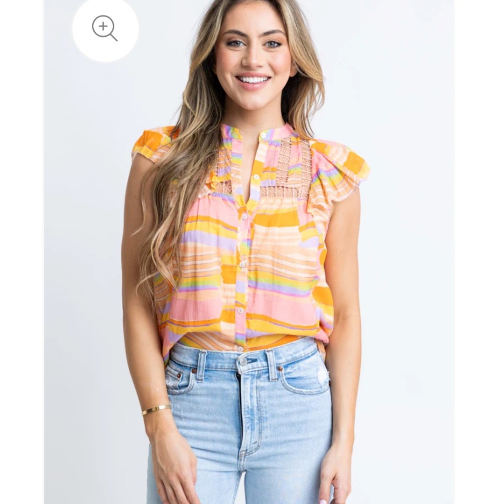 NWOT Karlie Stripe Jess Top